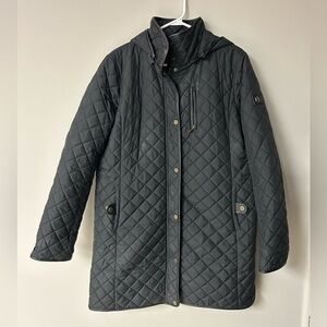 Ralph Lauren Black Quilted Field Coat